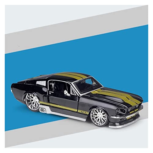 YRXIAO Modellbausatz Auto Für Ford Mustang GT 1 24 Legierung Rennwagen Modell Simulation Diecast Kollektion Kinderspielzeug Geschenk Dekoration Für Wohndekorationen(Schwarz) von YRXIAO