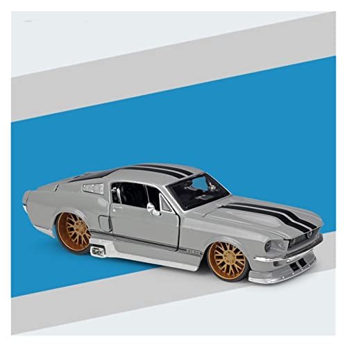 YRXIAO Modellbausatz Auto Für Ford Mustang GT 1 24 Legierung Rennwagen Modell Simulation Diecast Kollektion Kinderspielzeug Geschenk Dekoration Für Wohndekorationen(Titanium) von YRXIAO