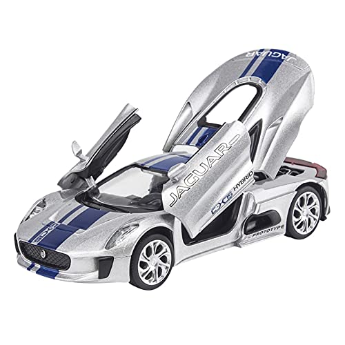 YRXIAO Modellbausatz Auto Für Jaguar C-X75 1 32 Legierung Sportwagenmodell Hohe Simulation Diecast Fahrzeugsammlung Kinderspielzeug Geschenk Für Wohndekorationen(Silber) von YRXIAO