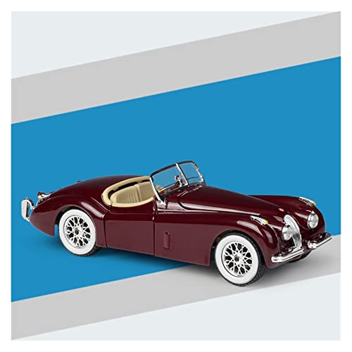 YRXIAO Modellbausatz Auto Für Jaguar XK 120 1 24 Legierung Sportwagenmodell Hohe Simulation Diecast Fahrzeugsammlung Geschenk Für Wohndekorationen(Rot) von YRXIAO