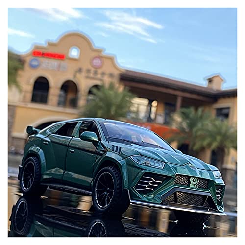 YRXIAO Modellbausatz Auto Für Lamborghini Urus 1 32 Legierung Sportwagenmodell Diecast Metal Sound Light Spielzeugfahrzeugsammlung Kindergeschenk Für Wohndekorationen(Grün) von YRXIAO
