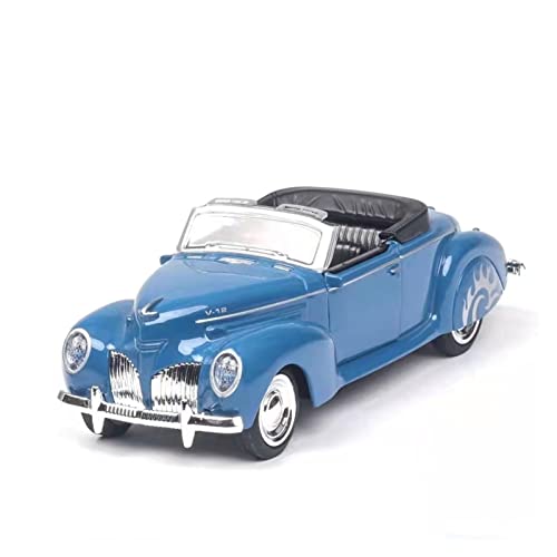 YRXIAO Modellbausatz Auto Für Lincoln Retro Version 1:38 Legierung Simulation Automodell Mit Sound Und Licht Für Werbegeschenk Für Wohndekorationen(Blau) von YRXIAO