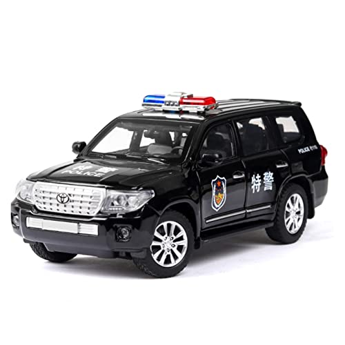 YRXIAO Modellbausatz Auto Für Toyota Land Cruiser Polizeiauto 1 24 Alloy Diecast Automodell Mit Sound Und Licht Für Erwachsenes Geschenk Für Wohndekorationen(Multi-Colored) von YRXIAO