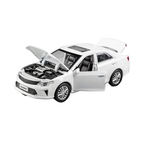 YRXIAO Modellbausatz Auto Für Volkswagen CC, Metalllegierung, Druckgussmodell, Sound Und Licht, Pullback-Spielzeug, Geschenk, Maßstab 1 32 Für Wohndekorationen(White) von YRXIAO