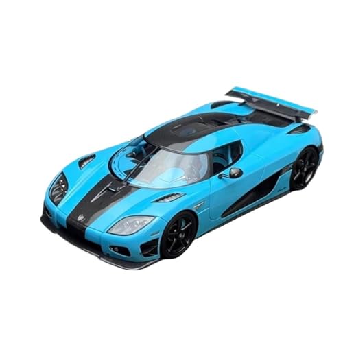 YRXIAO Modellbausatz Auto Maßstab 1/18 Für Koenigsegg CCX Supercar Kunstharz-Automodell Sammler-Souvenir Limitierte Auflage Kunstharz-Automodell Für Wohndekorationen(Blue) von YRXIAO