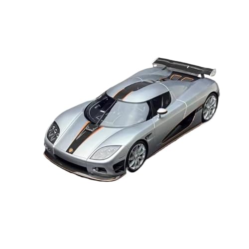 YRXIAO Modellbausatz Auto Maßstab 1/18 Für Koenigsegg CCX Supercar Kunstharz-Automodell Sammler-Souvenir Limitierte Auflage Kunstharz-Automodell Für Wohndekorationen(Silver) von YRXIAO