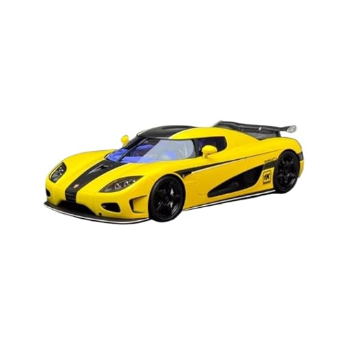 YRXIAO Modellbausatz Auto Maßstab 1/18 Für Koenigsegg CCX Supercar Kunstharz-Automodell Sammler-Souvenir Limitierte Auflage Kunstharz-Automodell Für Wohndekorationen(Yellow) von YRXIAO