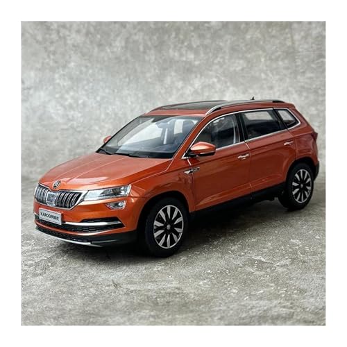 YRXIAO Modellbausatz Auto Modell Im Maßstab 1 18 Für Skoda KAROQ Geländewagen, Statische Ornamente, Automodell, Geburtstagsgeschenk Für Wohndekorationen(Rot) von YRXIAO