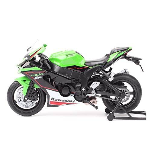 YSAEDATY 1/12 Skala 2021 Kawasaki Ninja ZX-10R ZX10R Motorradmodell Motor Spielzeug Metalldruckguss von YSAEDATY