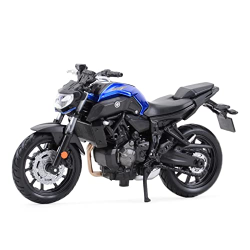 YSAEDATY 1:18 2018 Yamaha MT07 Static Die Casting Vehicle Collection Love Motorcycle Model Model von YSAEDATY