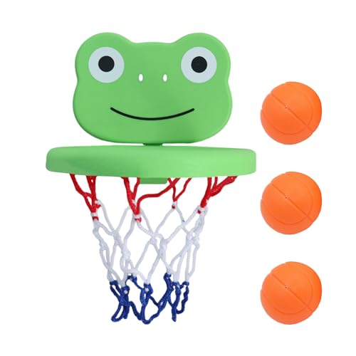 1 Set Basketballständer für Kinder, Baby-Badespielzeug, Badezimmer-Basketball, Frosch-Basketballständer, Kinderbadespielzeug (1–3 Jahre) von YSDYY