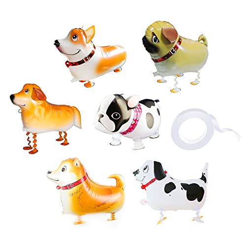 6 Stück Haustier Walking Ballons mit 1 Rolle Ballonband, Folienballons Dekoration, niedliche Hundeballons, Haustier Geburtstag Party Supplies für Geburtstagsfeier Dekorationen, Geschenke für Kinder 6 Stück Haustier Walking Ballons mit 1 Rolle Ballonband, Folienballons Dekoration, niedliche Hundeballons, Haustier Geburtstag Party Supplies für Geburtstagsfeier Dekorationen, Geschenke für Kinder von YSDYY