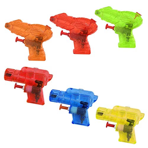 6 Stück Mini Clear Water Guns, Wassersprühspielzeug für Kinder, Wasserparkzubehör, Sommerparty-Interaktion, Pool, Strand und Outdoor-Sommerspaß-Spielzeug von YSDYY