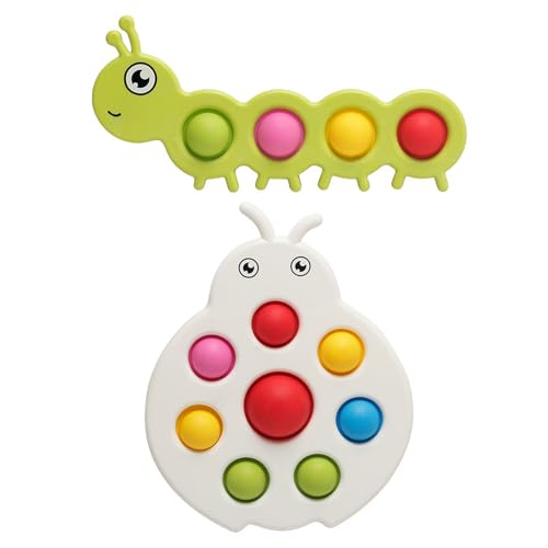 2 Stück Pop It Bubble Sensory Fidget Toy, Fidget Toys pop Set Pop Fidget Toy Antistress Spielzeug Autismus Antistress Spielzeug für Stressabbau, Kinder und Erwachsene Farbenfrohes Geschenk von YSTJKD