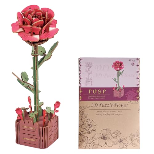 3D Puzzle Blumen Blumenstrauß hölzerne Blüte Handwerk, DIY-Blume Aus Holz, 3D Puzzle Rote Nelke für Erwachsene Ewige Blumen Romantisches Geschenk für ihren Geburtstag Valentinstag Muttertag (Rote) 3D Puzzle Blumen Blumenstrauß hölzerne Blüte Handwerk, DIY-Blume Aus Holz, 3D Puzzle Rote Nelke für Erwachsene Ewige Blumen Romantisches Geschenk für ihren Geburtstag Valentinstag Muttertag (Rote) von YSTJKD