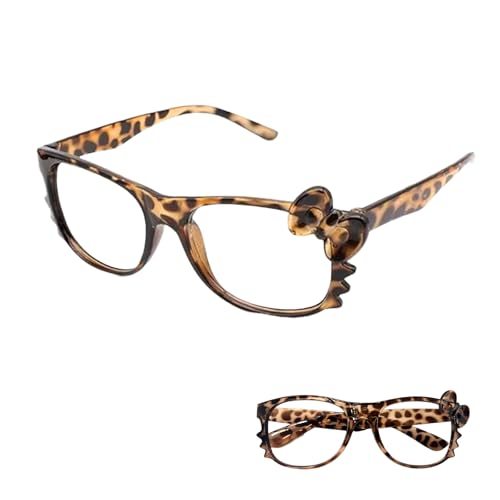 YSUY Kitty Brille Y2K Brille Gefälschte Brille Kawaii Zubehör Gepard Print Brille Niedliche Kawaii Stuff Y2K Sonnenbrille Emo-Zubehör YSUY Kitty Brille Y2K Brille Gefälschte Brille Kawaii Zubehör Gepard Print Brille Niedliche Kawaii Stuff Y2K Sonnenbrille Emo-Zubehör von YSUY