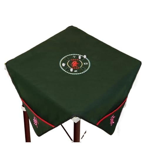 Mahjong-Matte Mahjong-Tischmatte, Reduziert Lärm, Brettspieltisch, Mahjong-Matte, Stille, Home-Party, Mahjong-Matte, Tischdecke, 1,1 X 1,1 M(Dark Green 110X110cm) von YShiuoL