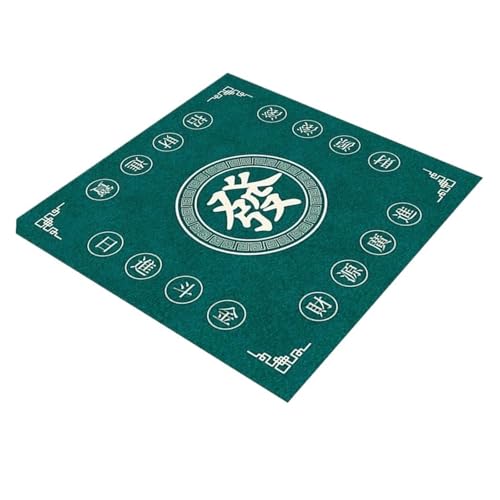 YShiuoL Mahjong-Matte 80/90 cm quadratische grüne Mahjong-Spieltischmatte Party Multiplayer Leise rutschfeste Mahjong-Matte Tragbare Klapptischmatte(90cm) von YShiuoL