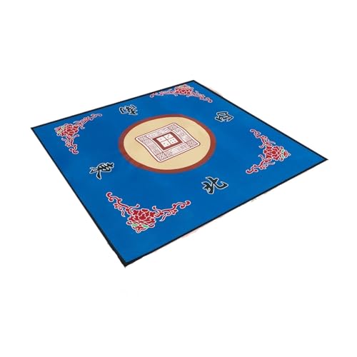 YShiuoL Mahjong-Matte 80 x 80 cm große Mahjong-Matte, geräuscharmes Toard-Spieltischset, aus Polyester for Heimspielpartys(Blue,2PCS) von YShiuoL