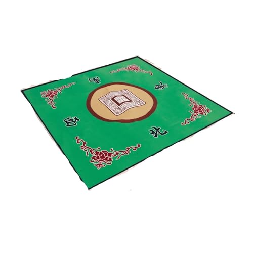 YShiuoL Mahjong-Matte 80 x 80 cm große Mahjong-Matte, geräuscharmes Toard-Spieltischset, aus Polyester for Heimspielpartys(Green,2PCS) von YShiuoL