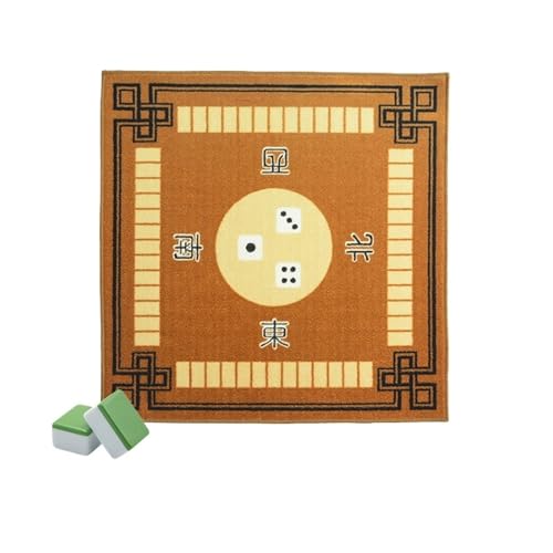 YShiuoL Mahjong-Matte Eliminieren Sie Geräusche Mahjong Tischdecke for Familienfeiern Größe 76x78cm Poker Brettspiel Anti-Rutsch-Tischmatte Decke(Orange) von YShiuoL