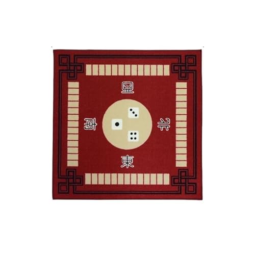 YShiuoL Mahjong-Matte Eliminieren Sie Geräusche Mahjong Tischdecke for Familienfeiern Größe 76x78cm Poker Brettspiel Anti-Rutsch-Tischmatte Decke(Red) von YShiuoL