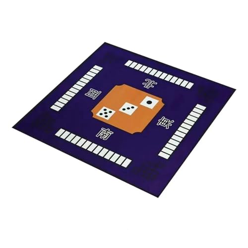 YShiuoL Mahjong-Matte Mahjong-Tischdecke, waschbar, Mahjong-Matte, Starke Wasseraufnahme, Geräuschreduzierung, stumm, Mahjong-Tischmatte, Pokertuch(Blue) von YShiuoL