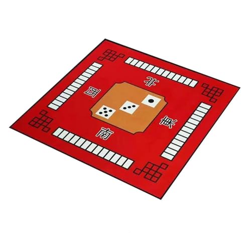 YShiuoL Mahjong-Matte Mahjong-Tuchbrett for den Heim-Desktop, Geräuschreduzierung, schnelltrocknend, multifunktionale Mahjong-Matte, Tischdecke, Spielnutzung(Red) von YShiuoL