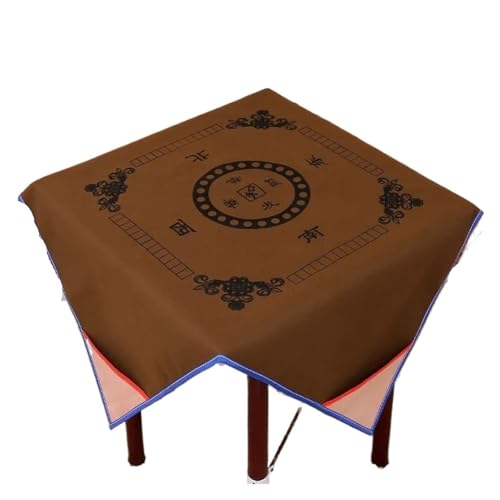 YShiuoL Mahjong-Matte Quadratische Mahjong-Matte, rutschfeste Mahjong-Pad-Kachelspielmatte mit Taschen for Home-Hotel-Unterhaltung, Beflockungsstoff(I 1.2x1.2m) von YShiuoL