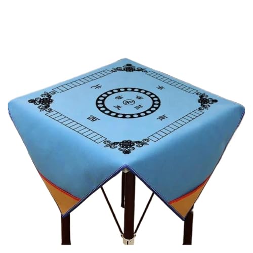 YShiuoL Mahjong-Matte Quadratische Mahjong-Matte, rutschfeste Mahjong-Pad-Kachelspielmatte mit Taschen for Home-Hotel-Unterhaltung, Beflockungsstoff(K 1.2x1.2m) von YShiuoL
