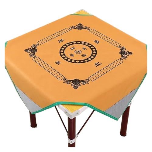 YShiuoL Mahjong-Matte Quadratische Mahjong-Matte, rutschfeste Mahjong-Pad-Kachelspielmatte mit Taschen for Home-Hotel-Unterhaltung, Beflockungsstoff(O 1.2x1.2m) von YShiuoL