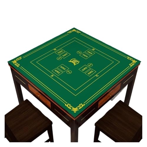 YShiuoL Mahjong-Matte Verdickte, schallabsorbierende Mahjong-Tischdecke, Heimgebrauch, geräuschlos, automatische Pokertischabdeckung, Silikon, Dinosaurier-Muster, geometrisch(Color 2,80 * 80cm) von YShiuoL