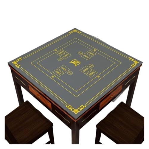 YShiuoL Mahjong-Matte Verdickte, schallabsorbierende Mahjong-Tischdecke, Heimgebrauch, geräuschlos, automatische Pokertischabdeckung, Silikon, Dinosaurier-Muster, geometrisch(Color 3,80 * 80cm) von YShiuoL
