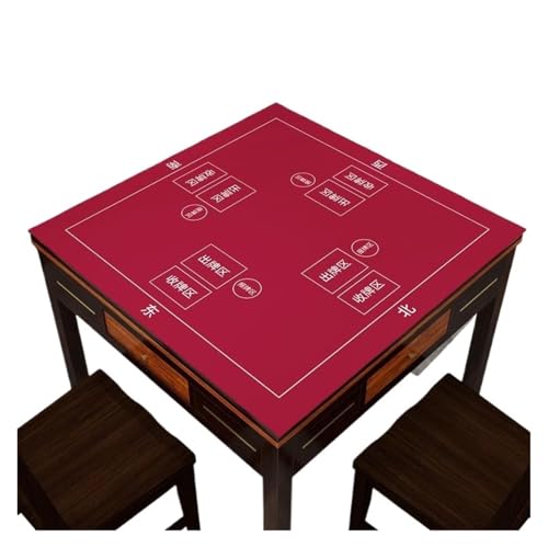 YShiuoL Mahjong-Matte Verdickte, schallabsorbierende Mahjong-Tischdecke, Heimgebrauch, geräuschlos, automatische Pokertischabdeckung, Silikon, Dinosaurier-Muster, geometrisch(Color 6,80 * 80cm) von YShiuoL