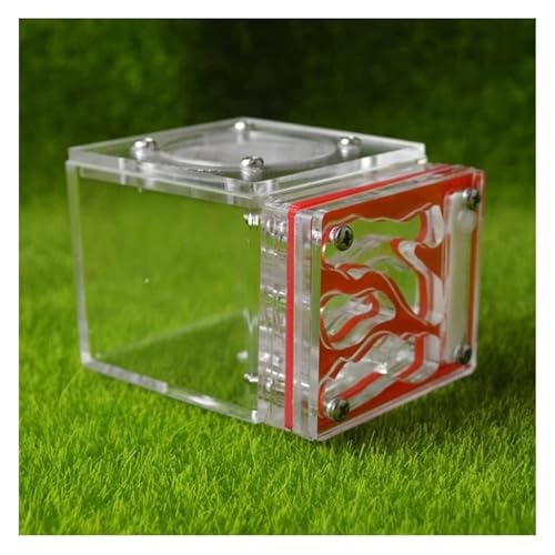 YTBHSHXZ, Ameisenfarm Nest Platz Ameisenfarm Acryl Ameisenburg Klar Handgefertigt Ameisenlebensraum Einzigartige Pädagogische Ameisenkolonie Ökosystem Ameisenhaus(Rosso) von YTBHSHXZ