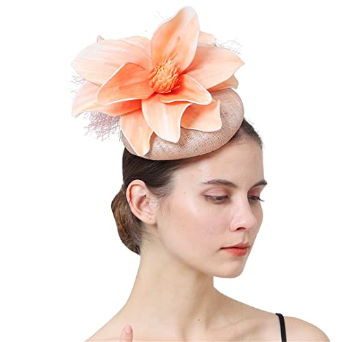 YTBHSHXZ， Fascinator Hut Hochzeit Kopfschmuck mit Schaum Blume Kopfbedeckung Frauen Hochzeit Haar Zubehör(As picture) von YTBHSHXZ