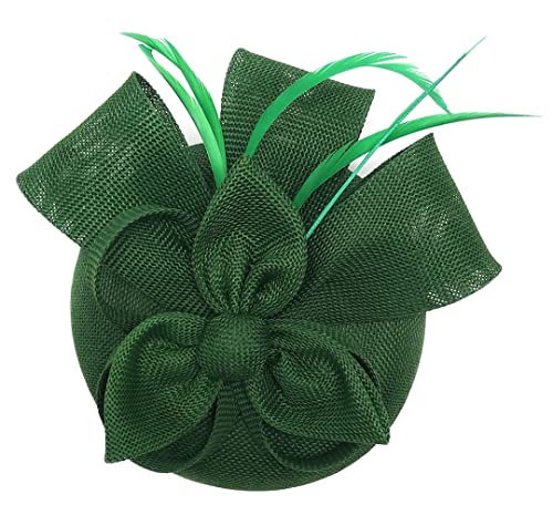YTBHSHXZ， Frauen Haar Zubehör Hochzeit Braut Schleier Verziert Feder Fascinator Cocktail Party Kopfbedeckungen(GN) von YTBHSHXZ