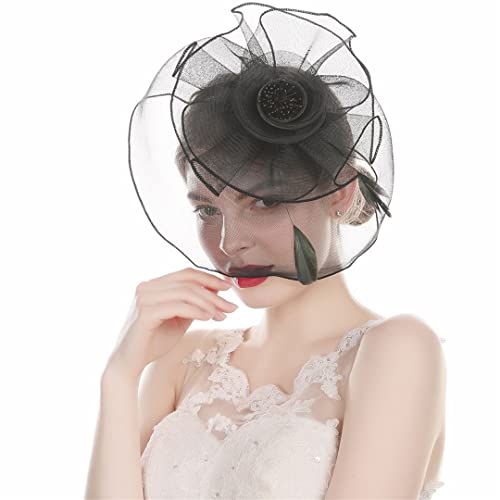 YTBHSHXZ, Hut Blume Feder Mesh Fascinator Hochzeit Cocktail Feste Federn Party Hut Frauen Kopfbedeckungen YTBHSHXZ, Hut Blume Feder Mesh Fascinator Hochzeit Cocktail Feste Federn Party Hut Frauen Kopfbedeckungen von YTBHSHXZ