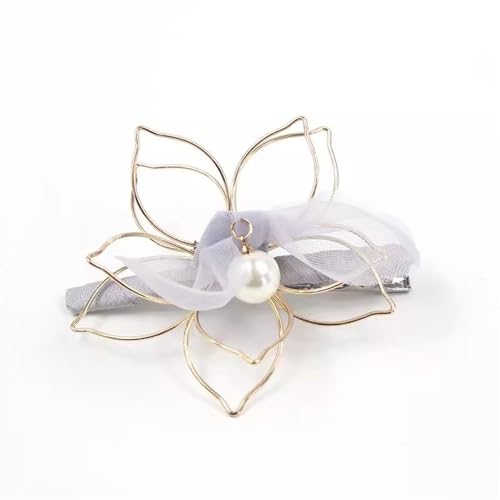 YTBHSHXZ， Lady's Side Clip Frauen Organza Blume Haar Clips Seite Haar Karten(Blue) von YTBHSHXZ