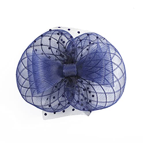 YTBHSHXZ， Mesh Big Bow Solid Hat Stirnband Haarspange for Frauen Cocktail Tea Party Hut Haar-Accessoire(Black) von YTBHSHXZ