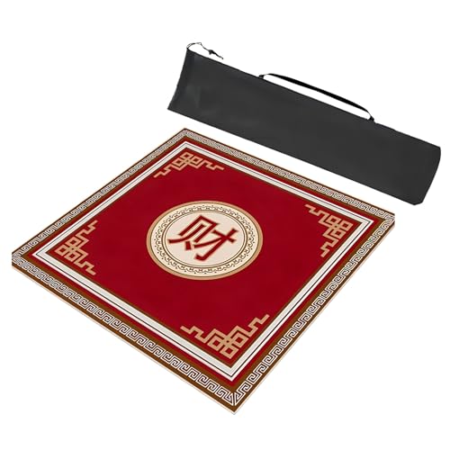 YTBHSHXZ Anti-Rutsch-Matte, quadratisch, rutschfest, geräuschreduzierend, Spieltischmatte für Mahjong (rot 2,70 x 70 cm) von YTBHSHXZ
