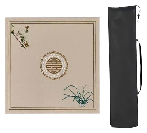 YTBHSHXZ Anti-Rutsch-Matte, quadratische Mahjong-Matte, 80 cm, rutschfeste Geräuschreduzierung, Tischmatte mit Aufbewahrungstasche, Spielmatte (Stil 5) von YTBHSHXZ