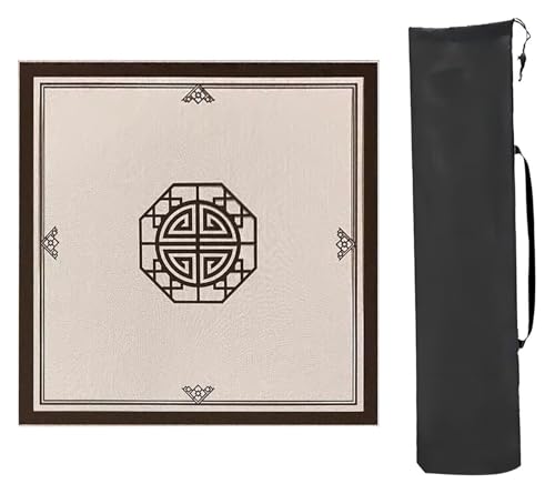 YTBHSHXZ Anti-Rutsch-Matte, quadratische Mahjong-Matte, 80 cm, rutschfeste Geräuschreduzierung, Tischmatte mit Aufbewahrungstasche, Spielmatte (Stil 6) von YTBHSHXZ