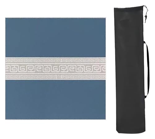 YTBHSHXZ Anti-Rutsch-Matte, quadratische Mahjong-Matte, 80 cm, rutschfeste Geräuschreduzierung, Tischmatte mit Aufbewahrungstasche, Spielmatte (Stil 7) von YTBHSHXZ