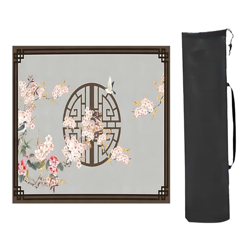 YTBHSHXZ Anti-Rutsch-Matte, quadratische Spielmatte, rutschfeste Geräuschreduzierung, Mahjong-Tischmatte (Stil 3,60 x 60 cm) von YTBHSHXZ