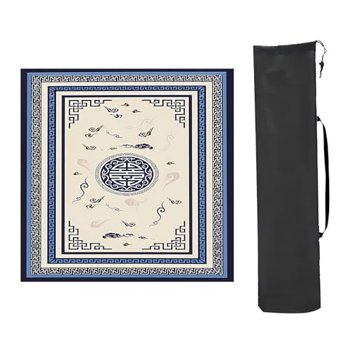 YTBHSHXZ Anti-Rutsch-Matte, quadratische Spielmatte, rutschfeste Geräuschreduzierung, Mahjong-Tischmatte (Stil 4,80 x 80 cm) von YTBHSHXZ