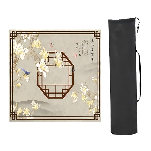 YTBHSHXZ Anti-Rutsch-Matte, quadratische Spielmatte, rutschfeste Geräuschreduzierung, Mahjong-Tischmatte (Stil 6,60 x 60 cm) von YTBHSHXZ