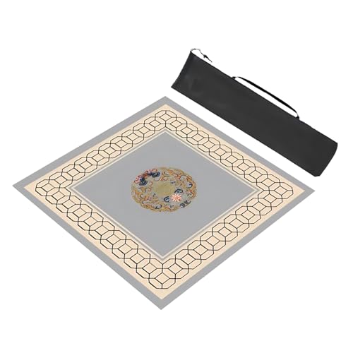 YTBHSHXZ Anti-Rutsch-Matte, rutschfeste Geräuschreduzierung, Mahjong-Tischmatte, für Mahjong-Poker-Kartenspiele (Gris, 75 x 75 cm) von YTBHSHXZ