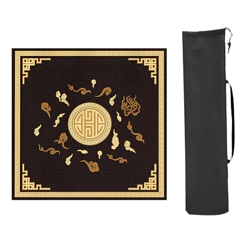 YTBHSHXZ Anti-Rutsch-Matte, verdickte, rutschfeste Mahjong-Tischmatte, Mahjong-Spielmatte mit Aufbewahrungstasche, aufrollbare quadratische Mahjong-Matte für Tisch (Stil 5,90 x 90 cm) von YTBHSHXZ