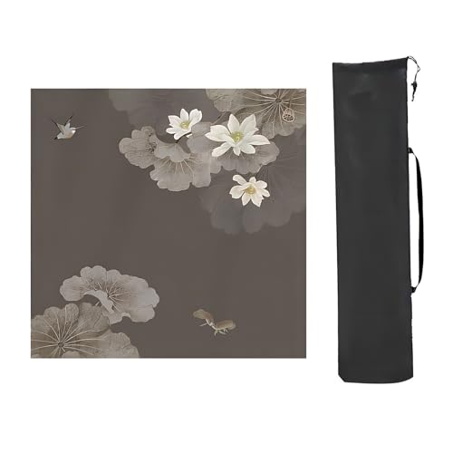 YTBHSHXZ Anti-Rutsch-Matte, verdickte, rutschfeste Mahjong-Tischmatte, Mahjong-Spielmatte mit Aufbewahrungstasche, aufrollbare quadratische Mahjong-Matte für Tisch (Stil 8,85 x 85 cm) von YTBHSHXZ